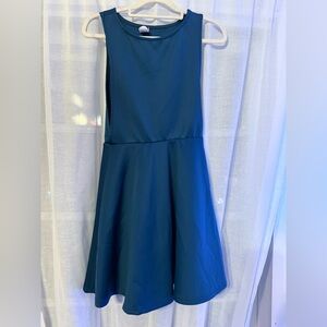 Windsor Teal/Navy Open Side Skater Dress